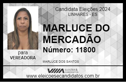 Candidato MARLUCE DO MERCADÃO 2024 - LINHARES - Eleições