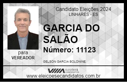 Candidato GARCIA DO SALÃO 2024 - LINHARES - Eleições