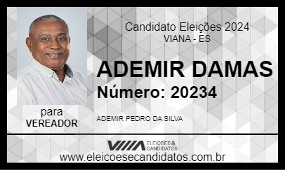 Candidato ADEMIR DAMAS 2024 - VIANA - Eleições