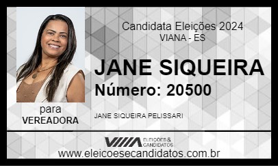 Candidato JANE SIQUEIRA 2024 - VIANA - Eleições