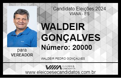 Candidato WALDEIR GONÇALVES 2024 - VIANA - Eleições