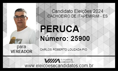 Candidato PERUCA 2024 - CACHOEIRO DE ITAPEMIRIM - Eleições