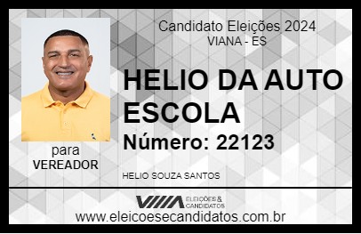 Candidato HELIO DA AUTO ESCOLA 2024 - VIANA - Eleições