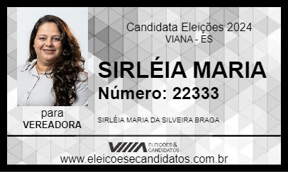 Candidato SIRLÉIA MARIA 2024 - VIANA - Eleições