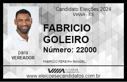 Candidato FABRICIO GOLEIRO 2024 - VIANA - Eleições