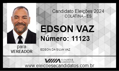 Candidato EDSON VAZ 2024 - COLATINA - Eleições