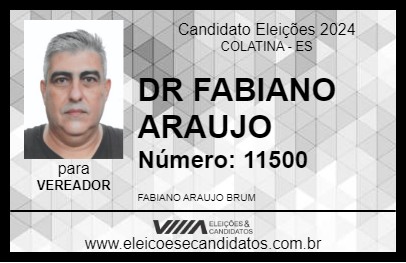 Candidato DR FABIANO ARAUJO 2024 - COLATINA - Eleições