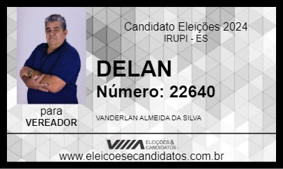 Candidato DELAN 2024 - IRUPI - Eleições