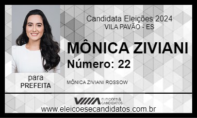 Candidato MÔNICA ZIVIANI 2024 - VILA PAVÃO - Eleições