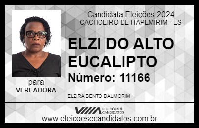 Candidato ELZI DO ALTO EUCALIPTO 2024 - CACHOEIRO DE ITAPEMIRIM - Eleições