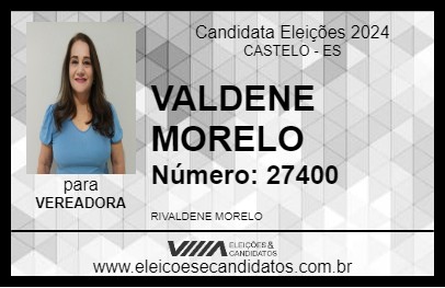 Candidato VALDENE MORELO 2024 - CASTELO - Eleições