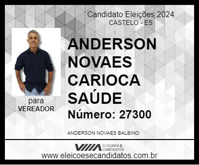 Candidato ANDERSON NOVAES CARIOCA SAÚDE 2024 - CASTELO - Eleições