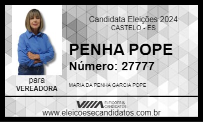 Candidato PENHA POPE 2024 - CASTELO - Eleições