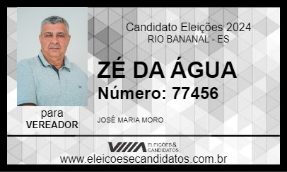 Candidato ZÉ DA ÁGUA 2024 - RIO BANANAL - Eleições