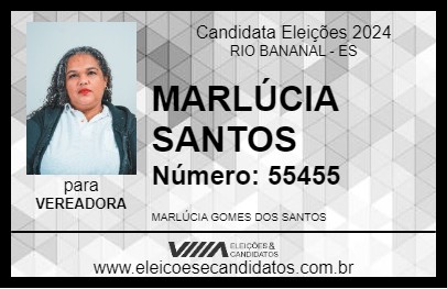 Candidato MARLÚCIA SANTOS 2024 - RIO BANANAL - Eleições