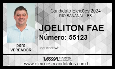 Candidato JOELITON FAE 2024 - RIO BANANAL - Eleições