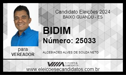 Candidato BIDIM 2024 - BAIXO GUANDU - Eleições