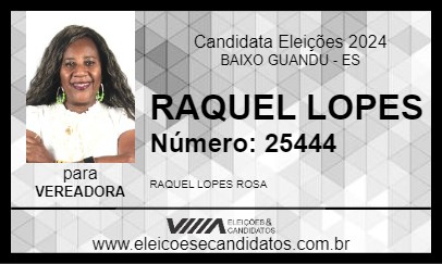 Candidato RAQUEL LOPES 2024 - BAIXO GUANDU - Eleições