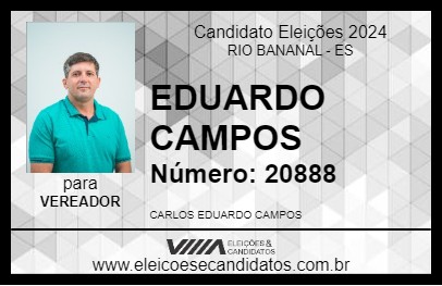 Candidato EDUARDO CAMPOS 2024 - RIO BANANAL - Eleições