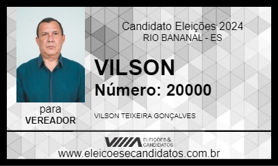 Candidato VILSON 2024 - RIO BANANAL - Eleições