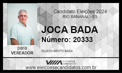 Candidato JOCA BADA 2024 - RIO BANANAL - Eleições