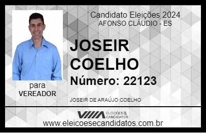 Candidato JOSEIR COELHO 2024 - AFONSO CLÁUDIO - Eleições