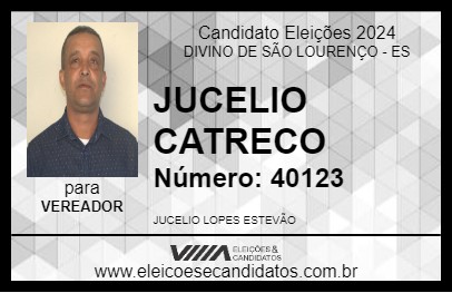 Candidato JUCELIO CATRECO 2024 - DIVINO DE SÃO LOURENÇO - Eleições