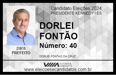 Candidato DORLEI FONTÃO 2024 - PRESIDENTE KENNEDY - Eleições