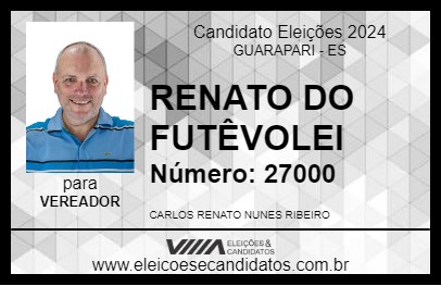 Candidato RENATO DO FUTÊVOLEI 2024 - GUARAPARI - Eleições