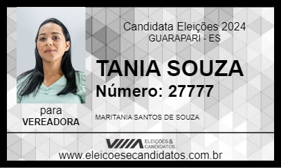 Candidato TANIA SOUZA 2024 - GUARAPARI - Eleições