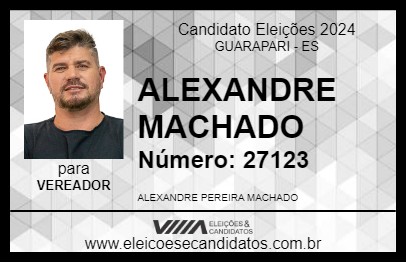 Candidato ALEXANDRE MACHADO 2024 - GUARAPARI - Eleições