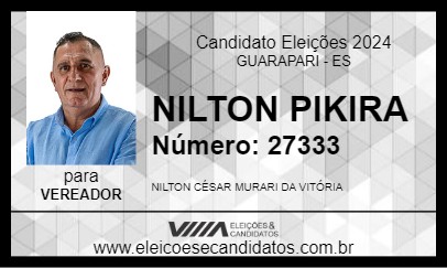 Candidato NILTON PIKIRA 2024 - GUARAPARI - Eleições