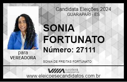 Candidato SONIA FORTUNATO 2024 - GUARAPARI - Eleições