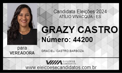 Candidato GRAZY CASTRO 2024 - ATÍLIO VIVÁCQUA - Eleições