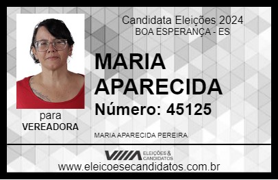 Candidato MARIA APARECIDA 2024 - BOA ESPERANÇA - Eleições