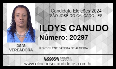 Candidato ILDYS CANUDO 2024 - SÃO JOSÉ DO CALÇADO - Eleições