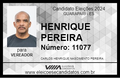 Candidato HENRIQUE PEREIRA 2024 - GUARAPARI - Eleições