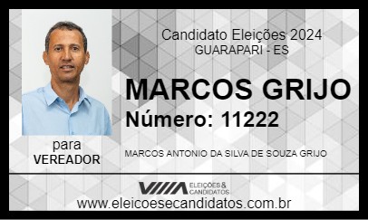 Candidato MARCOS GRIJO 2024 - GUARAPARI - Eleições