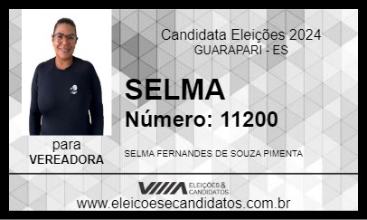 Candidato SELMA 2024 - GUARAPARI - Eleições