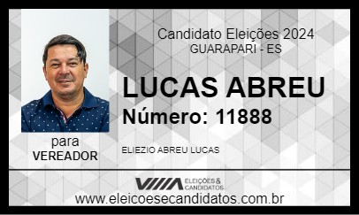 Candidato LUCAS ABREU 2024 - GUARAPARI - Eleições