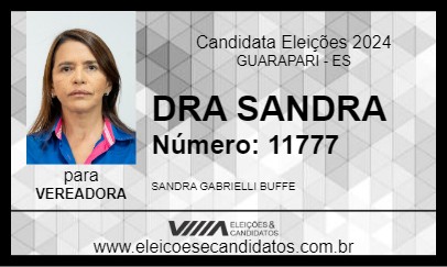 Candidato DRA SANDRA 2024 - GUARAPARI - Eleições