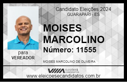 Candidato MOISES MARCOLINO 2024 - GUARAPARI - Eleições