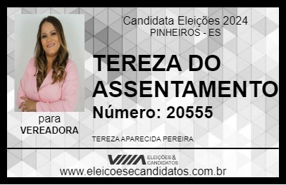 Candidato TEREZA DO ASSENTAMENTO 2024 - PINHEIROS - Eleições