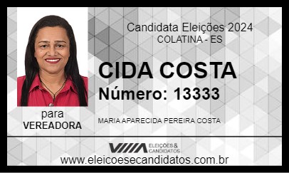 Candidato CIDA COSTA 2024 - COLATINA - Eleições