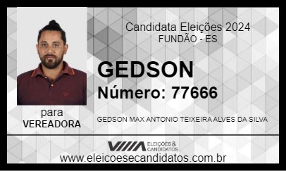 Candidato GEDSON 2024 - FUNDÃO - Eleições