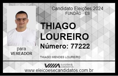 Candidato THIAGO LOUREIRO 2024 - FUNDÃO - Eleições