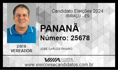 Candidato PANANÃ 2024 - IBIRAÇU - Eleições