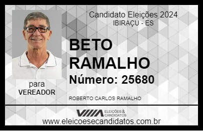 Candidato BETO RAMALHO 2024 - IBIRAÇU - Eleições