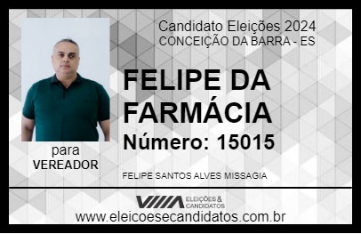 Candidato FELIPE DA FARMÁCIA 2024 - CONCEIÇÃO DA BARRA - Eleições