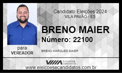 Candidato BRENO MAIER 2024 - VILA PAVÃO - Eleições